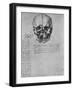 'Drawing of Two Halves of a Skull', c1480 (1945)-Leonardo Da Vinci-Framed Giclee Print