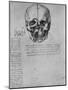 'Drawing of Two Halves of a Skull', c1480 (1945)-Leonardo Da Vinci-Mounted Giclee Print