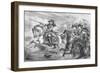 Drawing of William III on Horseback and in Battle at Boyne River-null-Framed Giclee Print