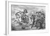 Drawing of William III on Horseback and in Battle at Boyne River-null-Framed Giclee Print