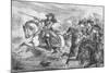 Drawing of William III on Horseback and in Battle at Boyne River-null-Mounted Giclee Print