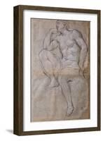 Drawing of Young Man for Hall of Apollo-Pietro da Cortona-Framed Giclee Print