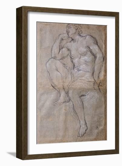 Drawing of Young Man for Hall of Apollo-Pietro da Cortona-Framed Giclee Print
