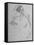 Drawing of Young Nurse Florence Nightingale, Founder of Modern Nursing, Reading-null-Framed Stretched Canvas