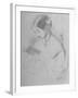 Drawing of Young Nurse Florence Nightingale, Founder of Modern Nursing, Reading-null-Framed Photographic Print