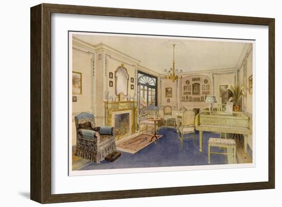 Drawing Room - Adam Revival Style (Colour Litho)-Richard Goulburn Lovell-Framed Giclee Print