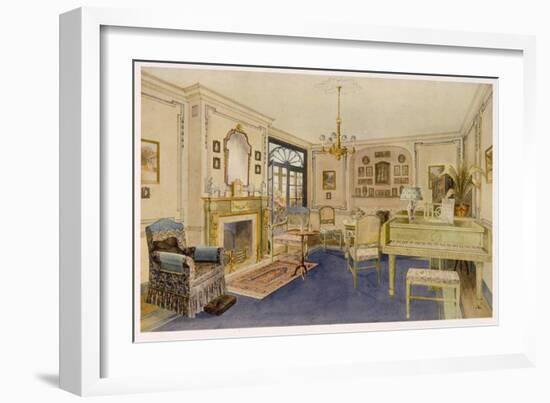 Drawing Room - Adam Revival Style (Colour Litho)-Richard Goulburn Lovell-Framed Giclee Print