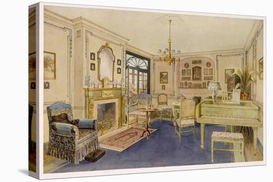 Drawing Room - Adam Revival Style (Colour Litho)-Richard Goulburn Lovell-Stretched Canvas