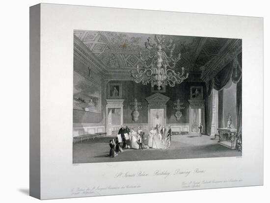 Drawing-Room in St James's Palace, Westminster, London, C1840-Harden Sidney Melville-Stretched Canvas