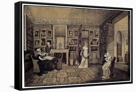 Drawing Room in the Baryatinsky House in Altona, 1807-Elisabeth Louise Vigee-LeBrun-Framed Stretched Canvas