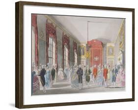 Drawing Room, St. James's, Engraved by John Bluck (Fl.1791-1819)-T. Rowlandson-Framed Giclee Print