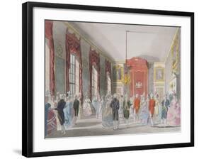 Drawing Room, St. James's, Engraved by John Bluck (Fl.1791-1819)-T. Rowlandson-Framed Giclee Print