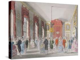 Drawing Room, St. James's, Engraved by John Bluck (Fl.1791-1819)-T. Rowlandson-Stretched Canvas