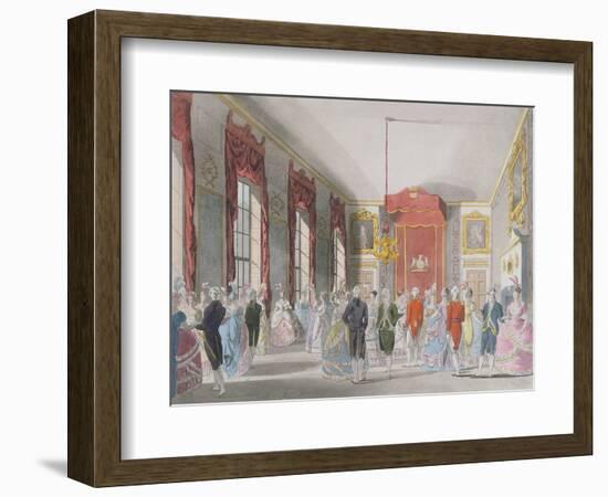 Drawing Room, St. James's, Engraved by John Bluck (Fl.1791-1819)-T. Rowlandson-Framed Giclee Print