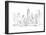 Drawing Skyscrapers New York-null-Framed Art Print