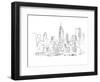 Drawing Skyscrapers New York-null-Framed Art Print