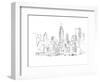 Drawing Skyscrapers New York-null-Framed Art Print