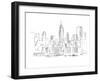 Drawing Skyscrapers New York-null-Framed Art Print