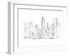Drawing Skyscrapers New York-null-Framed Art Print