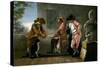 Drawing Study. Boys Playing with a Cat, or the Painters Studio, 1780-Jose Del castillo-Stretched Canvas