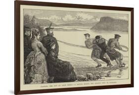 Drawing the Net at Loch Brora, a Sketch During the Queen's Visit to Dunrobin-Francis S. Walker-Framed Giclee Print