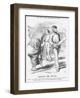 Drawing the Stumps, 1862-John Tenniel-Framed Giclee Print