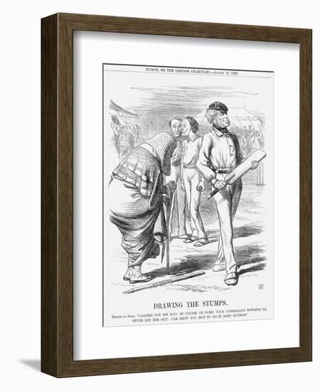 Drawing the Stumps, 1862-John Tenniel-Framed Giclee Print