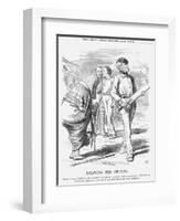 Drawing the Stumps, 1862-John Tenniel-Framed Giclee Print