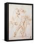 Drawing, Warrior Riding a Horse and Fighting against Two Standing Figures-Raphael-Framed Stretched Canvas