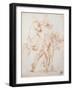 Drawing, Warrior Riding a Horse and Fighting against Two Standing Figures-Raphael-Framed Art Print