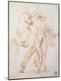 Drawing, Warrior Riding a Horse and Fighting against Two Standing Figures-Raphael-Mounted Art Print