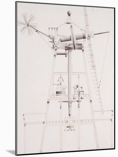 Drawings for Windmills, Dated 1814-17-John Farey, Jr-Mounted Giclee Print