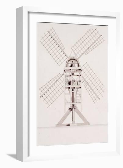 Drawings for Windmills, Dated 1814-17-John Farey, Jr-Framed Giclee Print