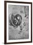 'Drawings of an Embryo in the Uterus', c1480 (1945)-Leonardo Da Vinci-Framed Giclee Print