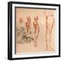 Drawings showing the movements of the human figure and warriors fighting, c1472-c1519 (1883)-Leonardo Da Vinci-Framed Giclee Print