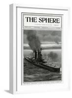 Dreadnought Queen Elizabeth in Action-G.h. Davis-Framed Art Print