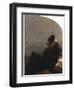 Dream and Reality (Man in a Black Hat and Coat Sleeping)-Angelo Morbelli-Framed Art Print