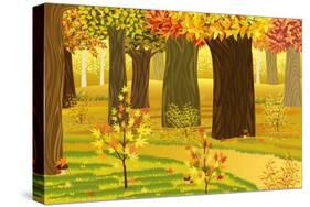 Dream Autumn Forest-Milovelen-Stretched Canvas