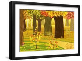 Dream Autumn Forest-Milovelen-Framed Art Print