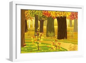 Dream Autumn Forest-Milovelen-Framed Art Print