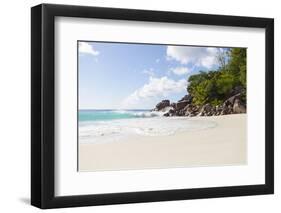 Dream Beach, Indian Ocean, Seychelles, Sand, Water, Small Wave, Blue Sky, Anse Georgette-Harry Marx-Framed Photographic Print