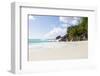Dream Beach, Indian Ocean, Seychelles, Sand, Water, Small Wave, Blue Sky, Anse Georgette-Harry Marx-Framed Photographic Print