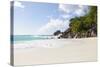 Dream Beach, Indian Ocean, Seychelles, Sand, Water, Small Wave, Blue Sky, Anse Georgette-Harry Marx-Stretched Canvas