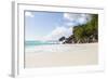 Dream Beach, Indian Ocean, Seychelles, Sand, Water, Small Wave, Blue Sky, Anse Georgette-Harry Marx-Framed Photographic Print