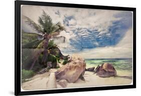 Dream Beach Paper Background-Katja Piolka-Framed Photographic Print