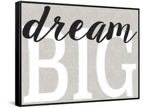 Dream Big Distressed Treatment-Leslie Wing-Framed Stretched Canvas