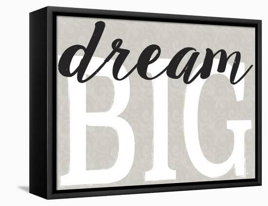 Dream Big Distressed Treatment-Leslie Wing-Framed Stretched Canvas