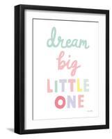 Dream Big Little One Cursive-1-Ann Kelle-Framed Art Print