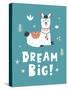 Dream Big, Llama!-Artrise-Stretched Canvas