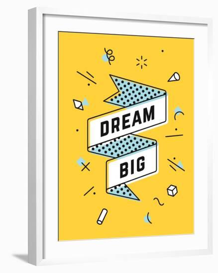 Dream Big-foxysgraphic-Framed Art Print